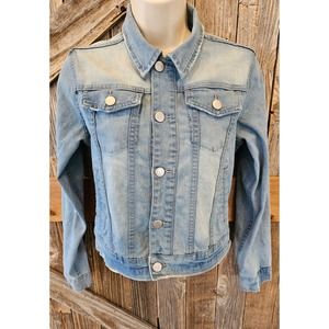 Joes jeans size small (8) youth jean jacket Halloween grunge inspired painted^^